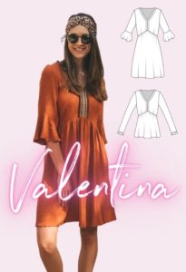 Boho Kleid Damen Valentina Schnittmuster La Bavarese