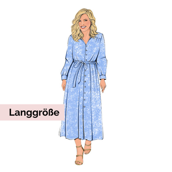 Schnittmuster Hemdblusenkleid Olivia Langgröße