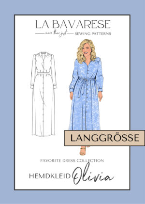 Schnittmuster Hemdblusenkleid blusenkleid Maxikleid Olivia La Bavarese