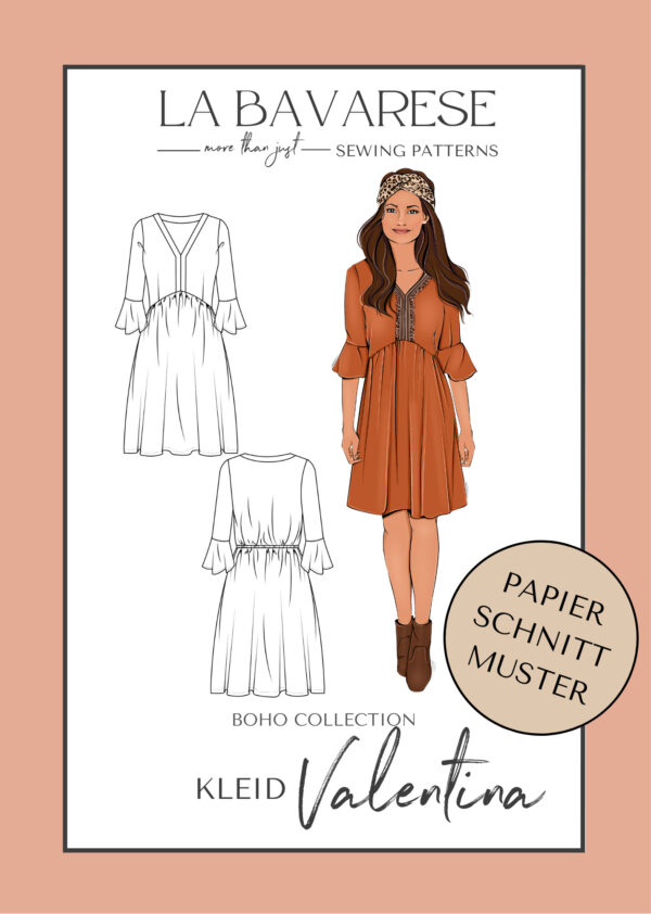 Schnittmuster Bohokleid Valentina Damen La Bavarese
