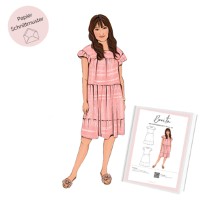 Papierschnittmuster Stufenkleid Bonita La Bavarese