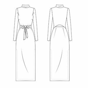 technische Zeichnung Schnittmuster Jerseykleid Marta