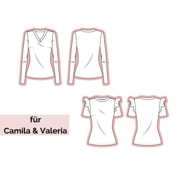 technische Zeichnung Ärmel Add On für Camila und Valeria