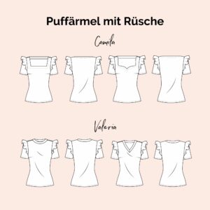 Schnittmuster Jerseyshirt Puffärmel