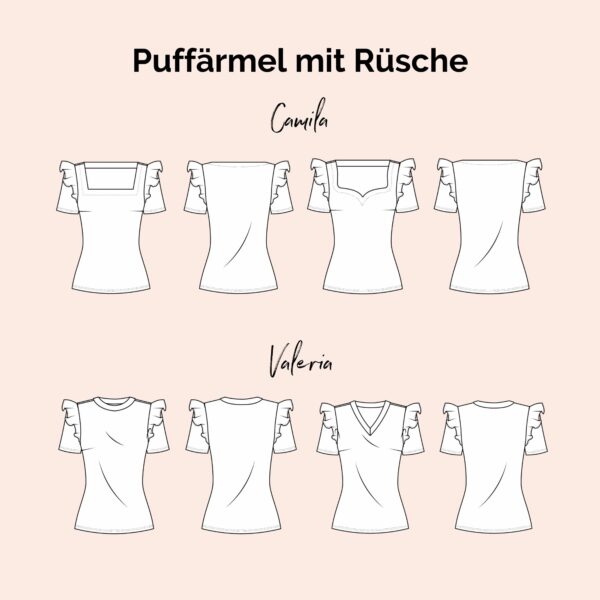 Schnittmuster Jerseyshirt Puffärmel