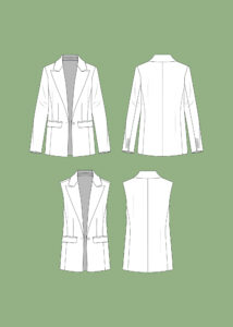 technische Zeichnung Schnittmuster Blazer Ricarda La Bavarese