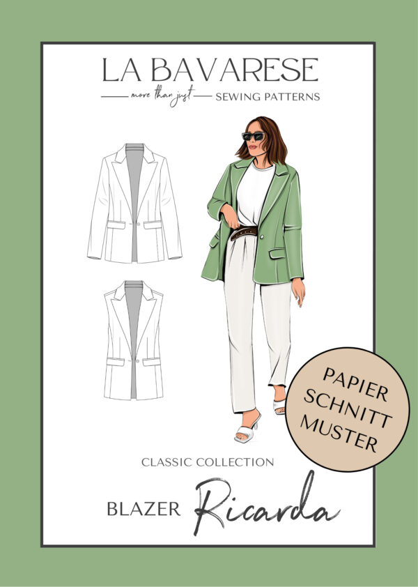 Schnittmuster Oversize Blazer Damen Ricarda La Bavarese