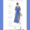 Schnittmuster Sommerkleid mit V-Ausschnitt und Glockenärmeln Cayetana La Bavarese