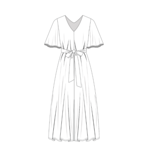 Schnittmuster Maxikleid Sommer Cayetana La Bavarese