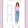 Schnittmuster Damen Jersey Shirt mit Herausschnitt und eckigem Ausschnitt Camila La Bavarese