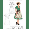 Schnittmuster Dirndl Kleid mit Ärmeln und V-Ausschnitt Mirabella La Bavarese