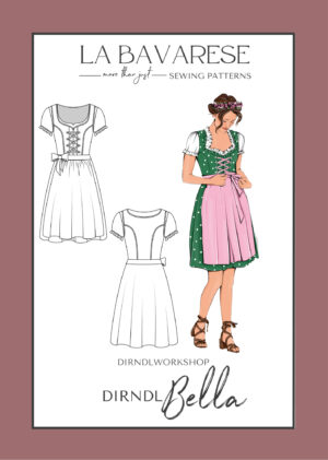 Dirndlschnittmuster Dirndl mit Herzausschnitt und Dirndlbluse Damen La Bavarese Bella