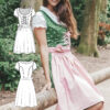 Dirndlschnittmuster Dirndl mit Herzausschnitt und Dirndlbluse Damen La Bavarese Bella