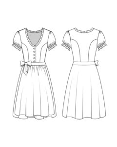 technische Zeichnung Dirndkleid Mirabella Dirndl Schnitttmuster