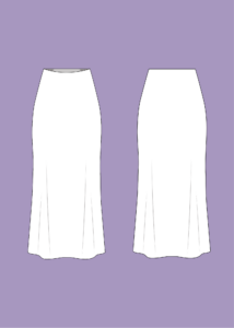 Schnittmuster Satinrock Maxirock Blanca Damen La Bavarese