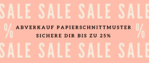 Sale Papierschnittmuster Homepagebanner