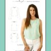 Schnittmuster Shirt und Bluse Carla mit Rundhalsausschnitt