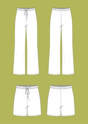 Schnittmuster Leinenhose Hose mit Gummibund