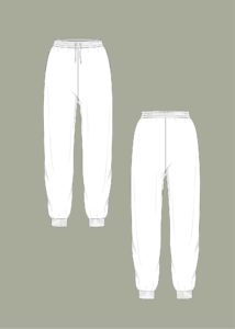 technische Zeichnung Sweat Pants Sunday Joggers Schnittmuster Damen
