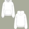 technische Zeichnung Schnittmuster Unisex Hoodie
